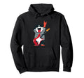 Cartoon Dog Guitar Player Rock Music Hoodie - Fun Novelty Design for Adults - T-Shirt, Sweatshirt, Hoodie