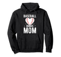 Baseball Bonus Mom Step Mom Ball Heart Hoodie - Novelty Apparel for Adults - T-Shirt, Sweatshirt, Hoodie