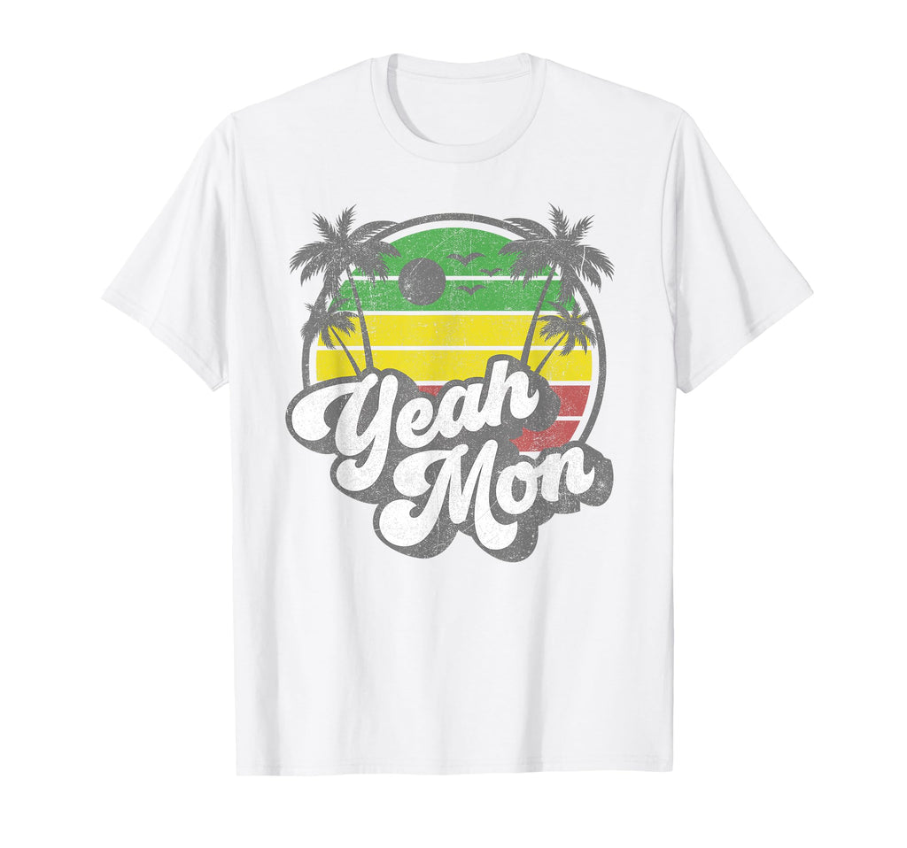Yeah Mon Jamaica Reggae Jamaican T-Shirt - Fun Novelty Design for Adults - T-Shirt, Sweatshirt, Hoodie