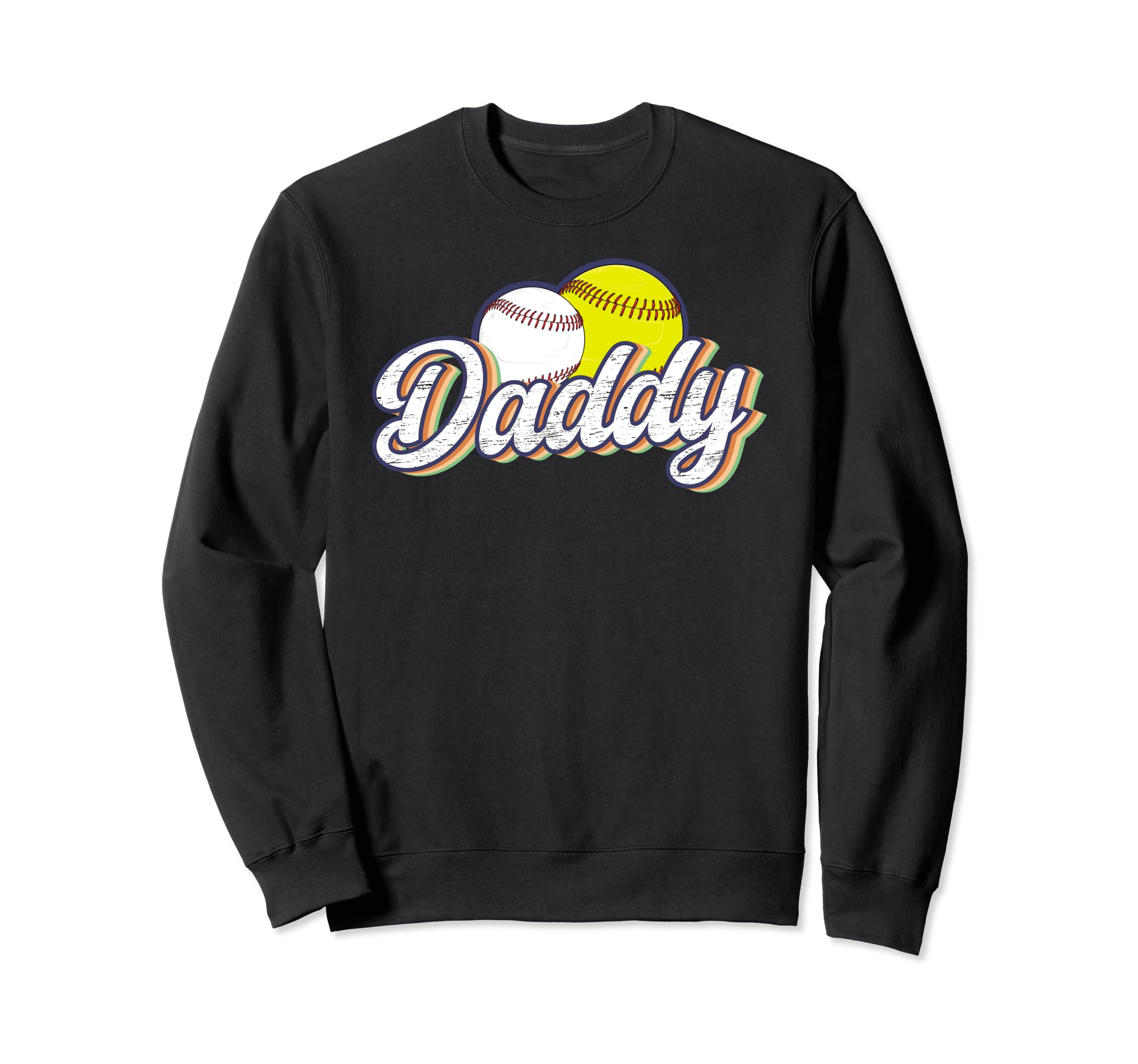 Daddy Baseball Softball Dad Ballers Sweatshirt - Custom Art Print Unisex - T-Shirt, Sweatshirt, Hoodie