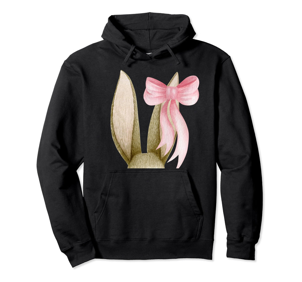 Bunny Ears Bow Fairycore Dark Grunge Hoodie - Casual Everyday Wear Unisex - T-Shirt, Sweatshirt, Hoodie