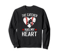 Proud Baseball Catcher Mom Baseball Sweatshirt - Aesthetic Graphic Unisex - T-Shirt, Sweatshirt, Hoodie