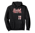 Baseball Mom Mothers Day 11 Baseball Hoodie - Minimalist Print for Adults - T-Shirt, Sweatshirt, Hoodie