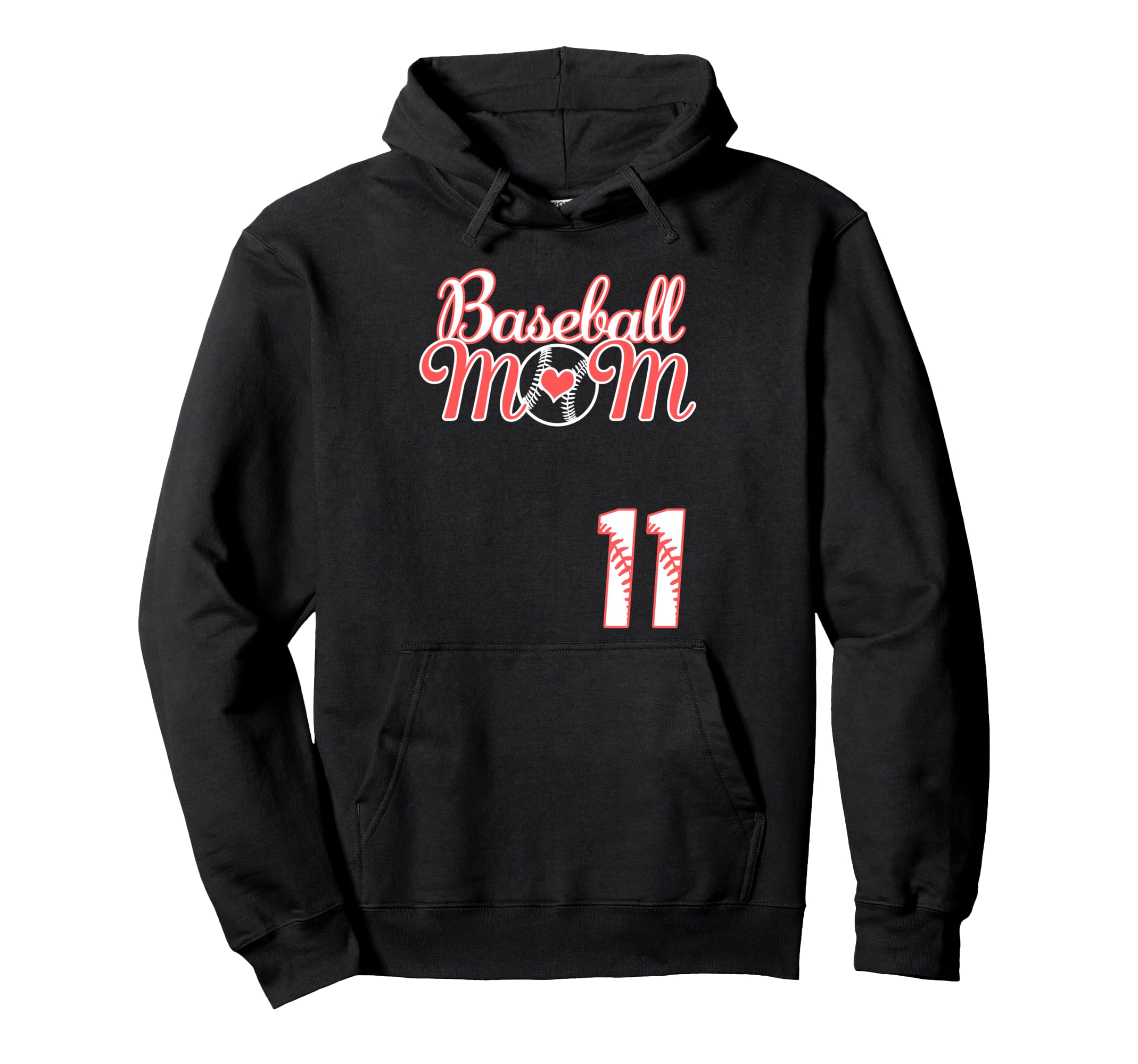 Baseball Mom Mothers Day 11 Baseball Hoodie - Minimalist Print for Adults - T-Shirt, Sweatshirt, Hoodie