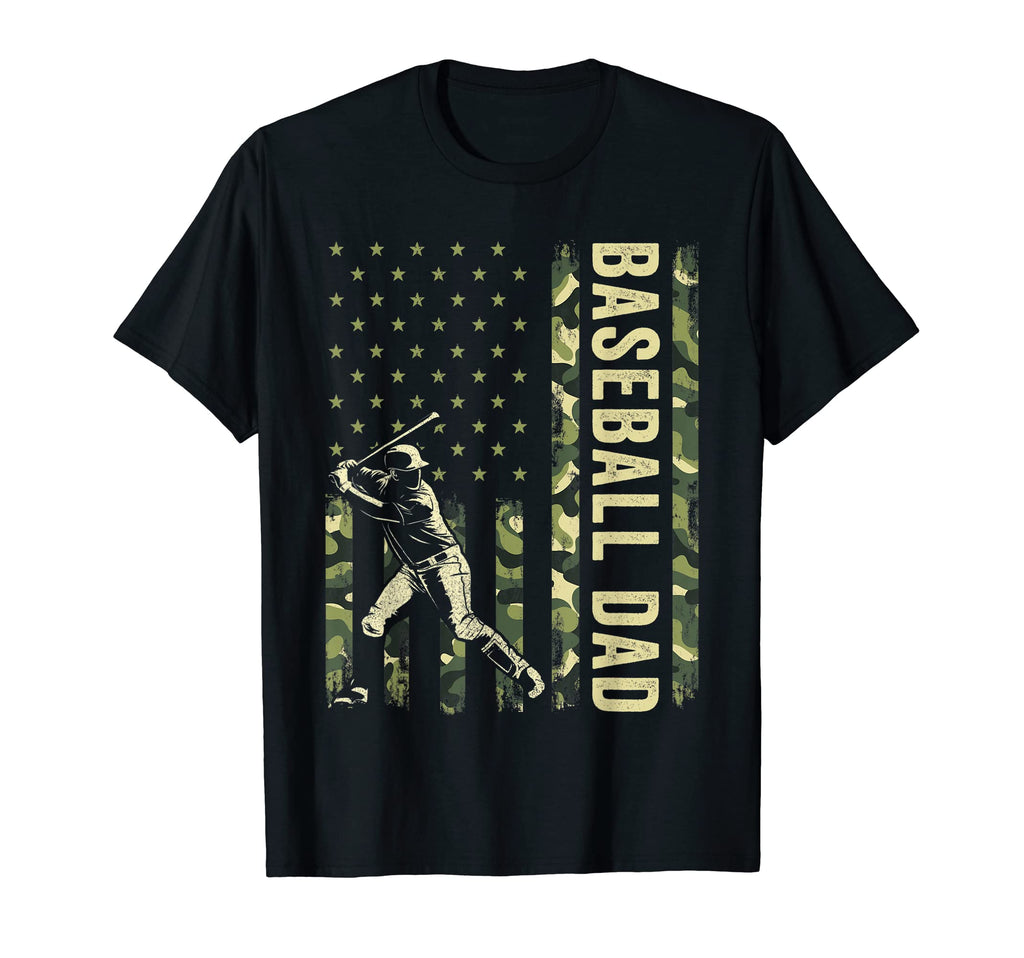 Hitter Baseball Camo American Flag T-Shirt - Trendy Graphic for Adults - T-Shirt, Sweatshirt, Hoodie