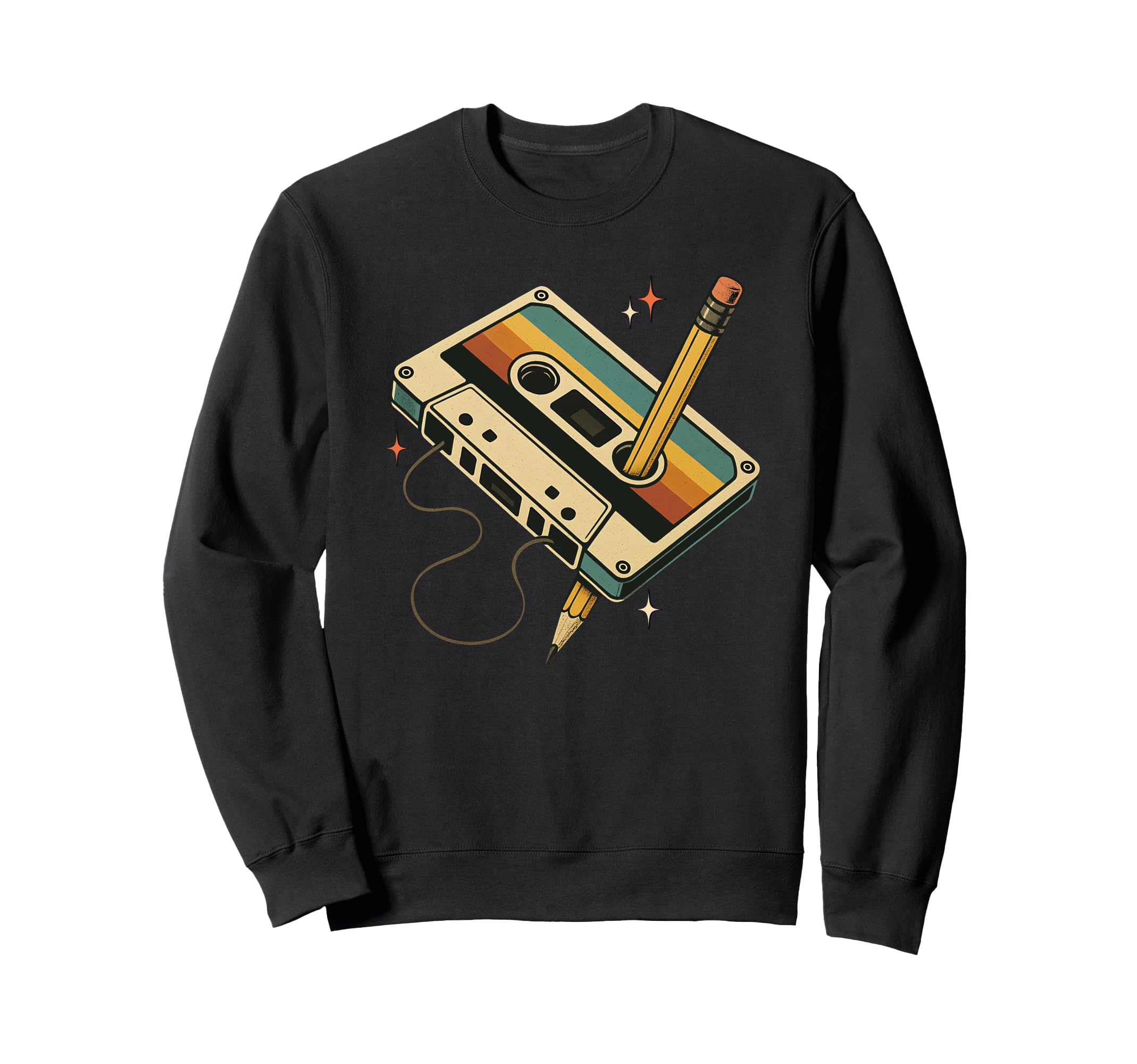 80S 90S Music Nostalgic Cassette Tape Sweatshirt - Unique Graphic Unisex - T-Shirt, Sweatshirt, Hoodie