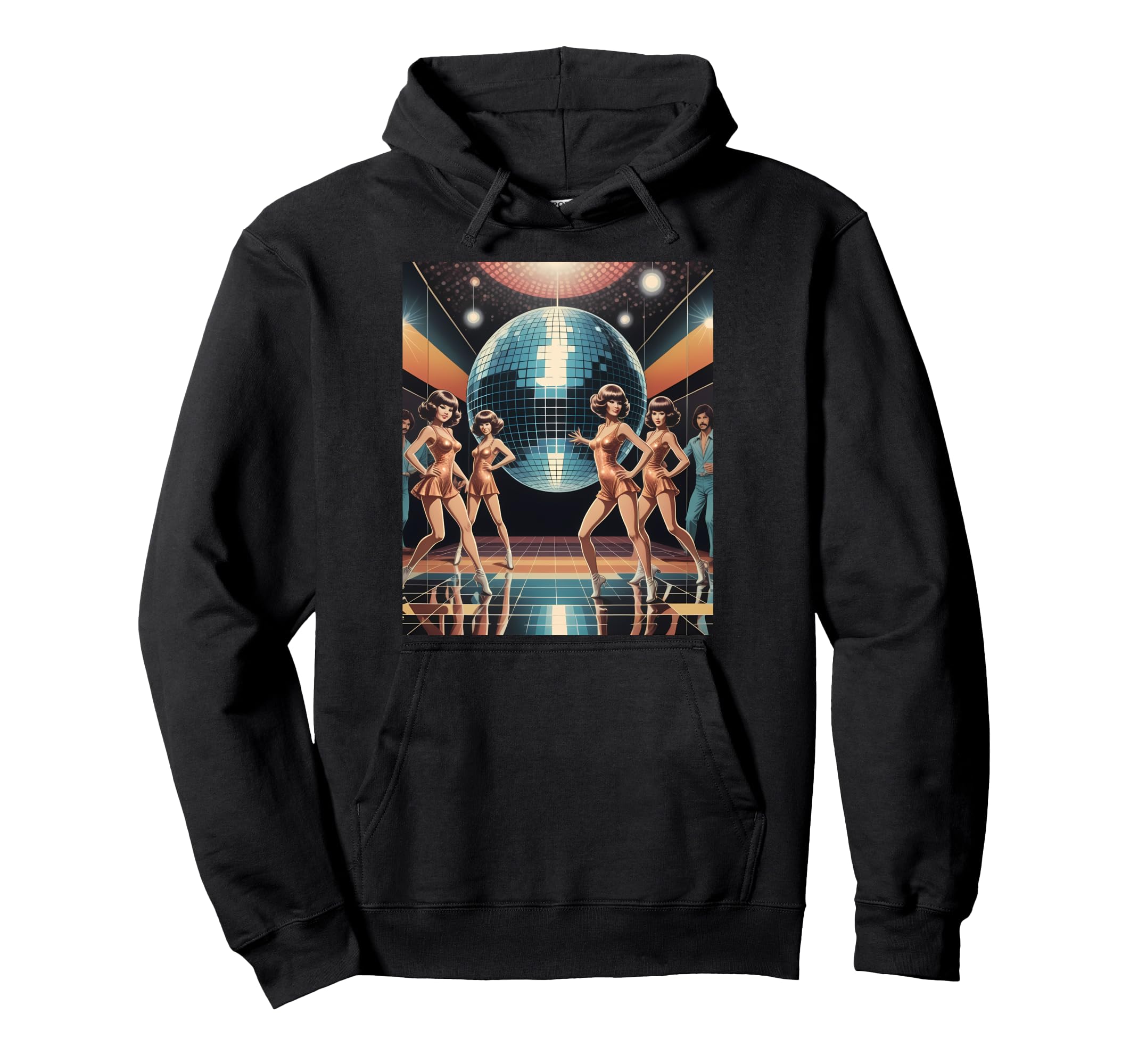 Disco Ball Party Aesthetic 80S Hoodie - Casual Everyday Wear for Adults - T-Shirt, Sweatshirt, Hoodie