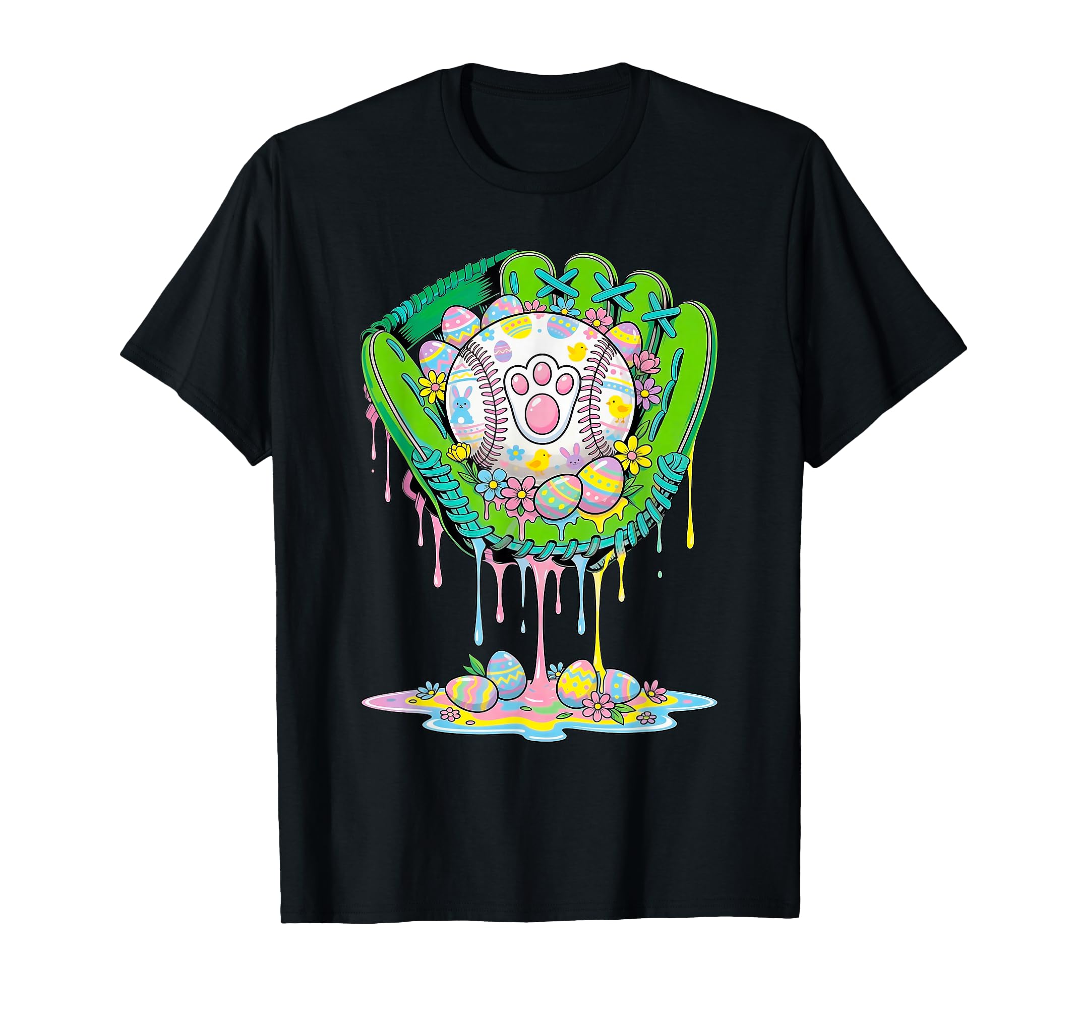 Baseball Drip Easter Egg Hunting Funny T-Shirt - Graphic Print for Adults - T-Shirt, Sweatshirt, Hoodie