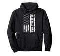 Baseball Dad American Flag Grunge Father Hoodie - Fun Novelty Design Unisex - T-Shirt, Sweatshirt, Hoodie