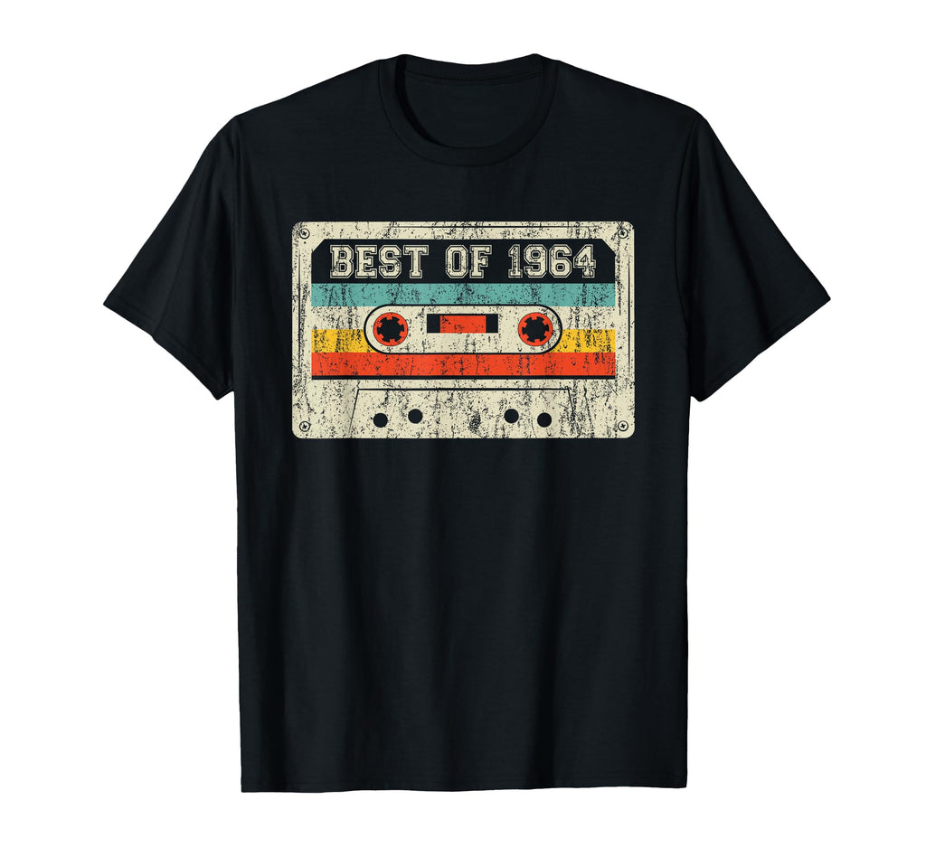 Best 1964 Birthday Yrs 1964 Cassette T-Shirt - Unique Graphic Men Women - T-Shirt, Sweatshirt, Hoodie
