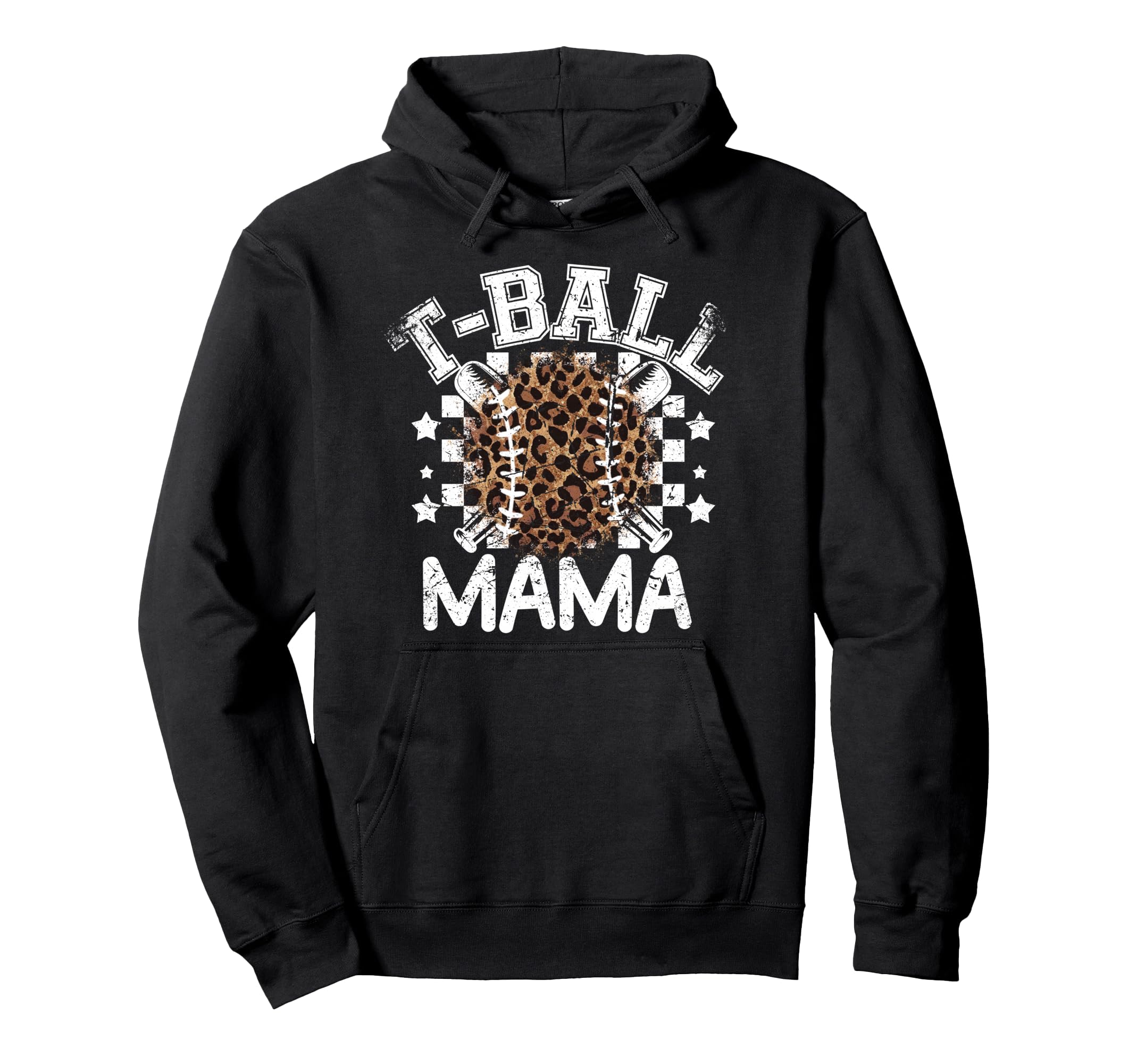 T Ball Teeball Mama Leopard Cheetah Hoodie - Trendy Graphic Unisex - T-Shirt, Sweatshirt, Hoodie