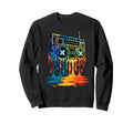 Dripping Paint Boombox 80S 90S Old Sweatshirt - Streetwear Style Unisex - T-Shirt, Sweatshirt, Hoodie