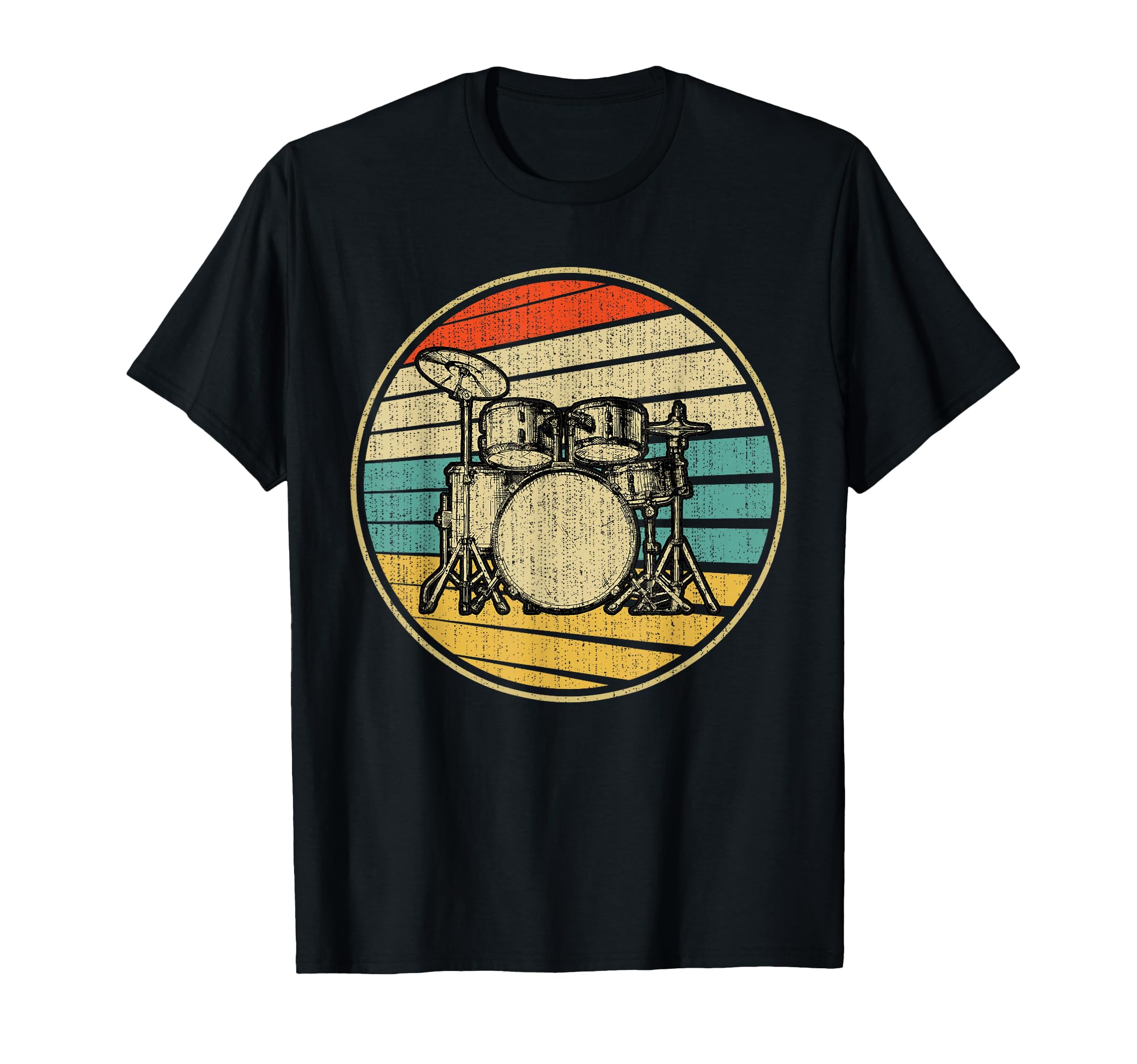Drums Drummer Band Drumset Drum Set 70S T-Shirt - Graphic Print Men Women - T-Shirt, Sweatshirt, Hoodie
