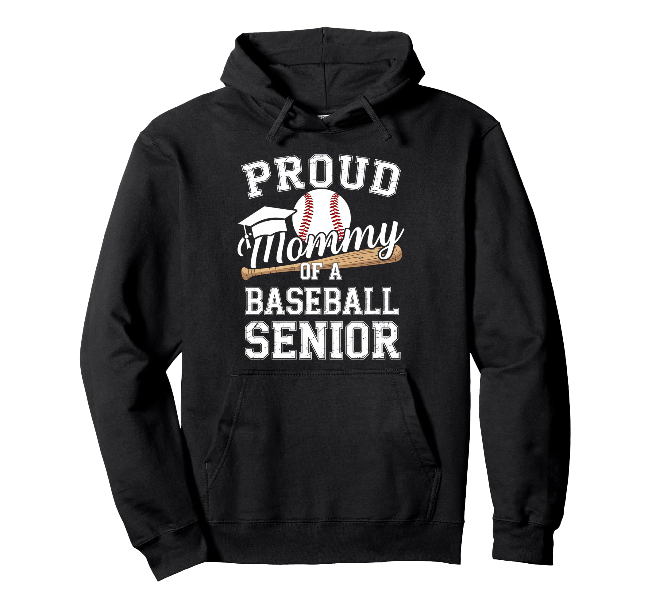 Proud Mommy 2026 Senior Baseball Graduation Hoodie - Graphic Print Unisex - T-Shirt, Sweatshirt, Hoodie