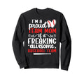 Im Proud Baseball Team Mom Baseball Sweatshirt - Graphic Print for Adults - T-Shirt, Sweatshirt, Hoodie