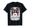 Little Sister Biggest Fan Messy Bun T-Shirt - Unique Graphic for Adults - T-Shirt, Sweatshirt, Hoodie