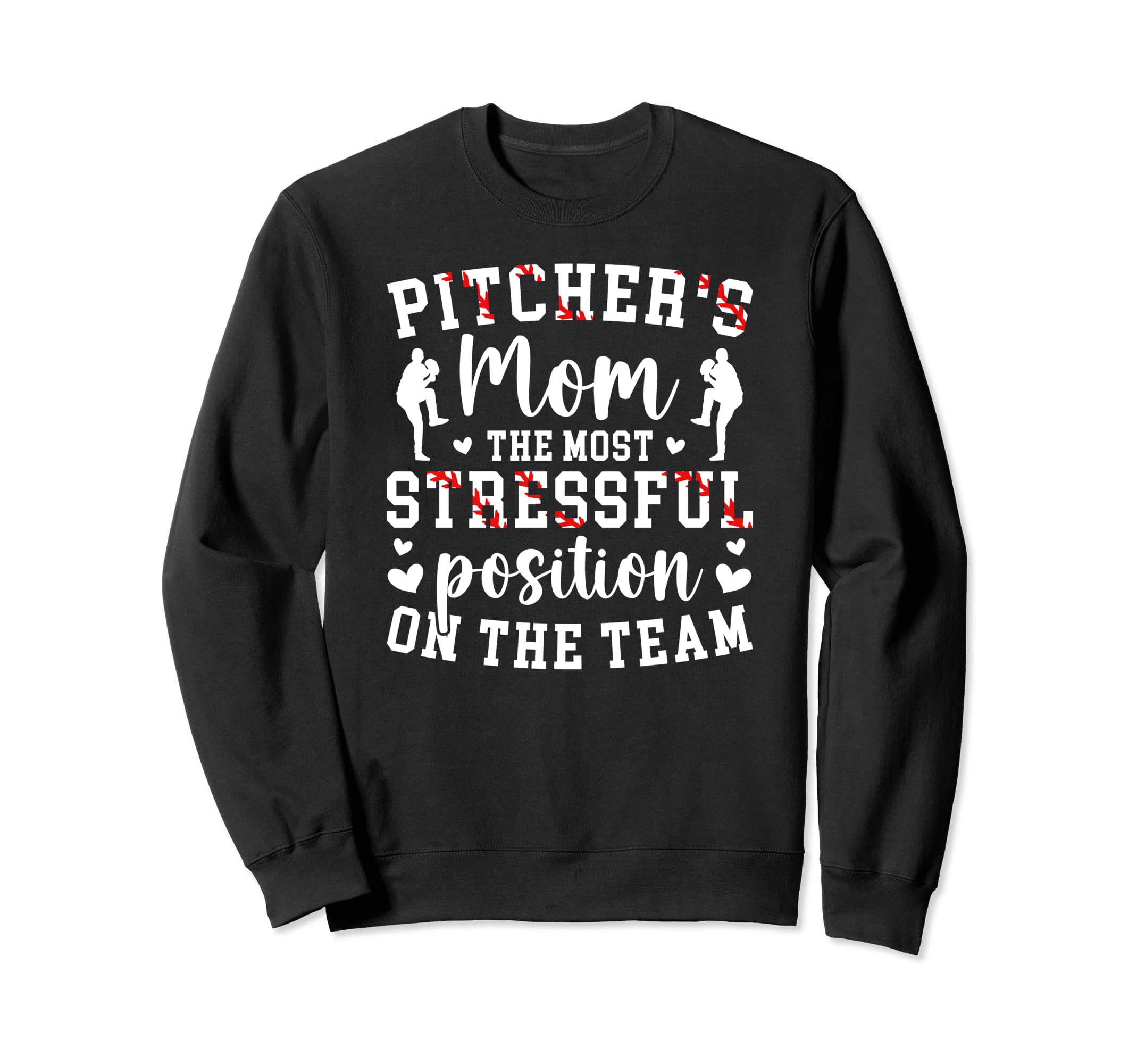 Baseball Pitcher Mom Funny Mom Sweatshirt - Trendy Graphic for Adults - T-Shirt, Sweatshirt, Hoodie