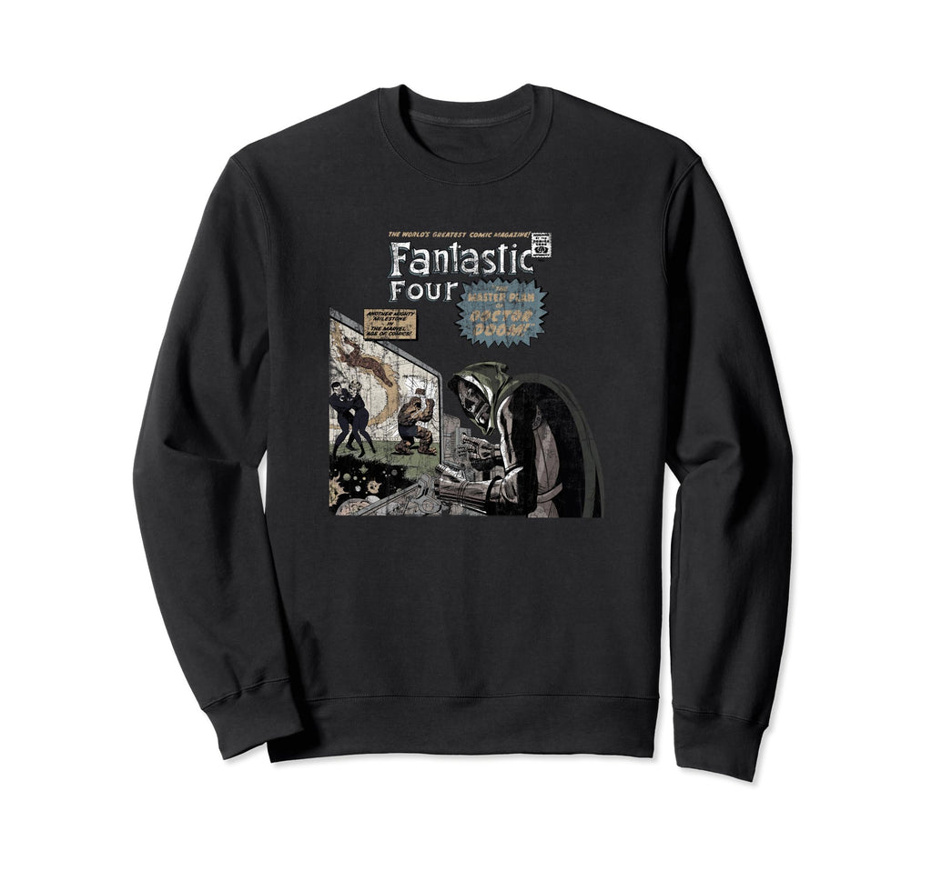 Marvel Fantastic Four Dr Doom Sweatshirt - Fun Novelty Design for Adults - T-Shirt, Sweatshirt, Hoodie