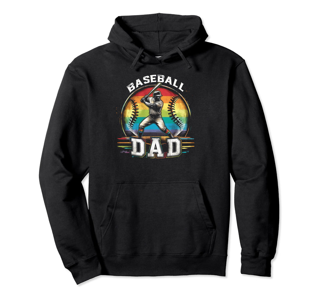 Baseball Dad Fathers Day Hoodie - Aesthetic Graphic Unisex - T-Shirt, Sweatshirt, Hoodie