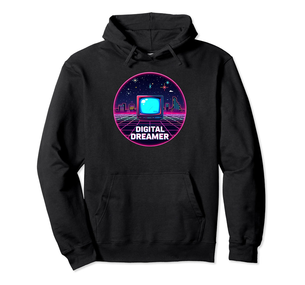 Digital Dreamer Vaporwave 80S Aesthetic Hoodie - Unique Graphic Men Women - T-Shirt, Sweatshirt, Hoodie