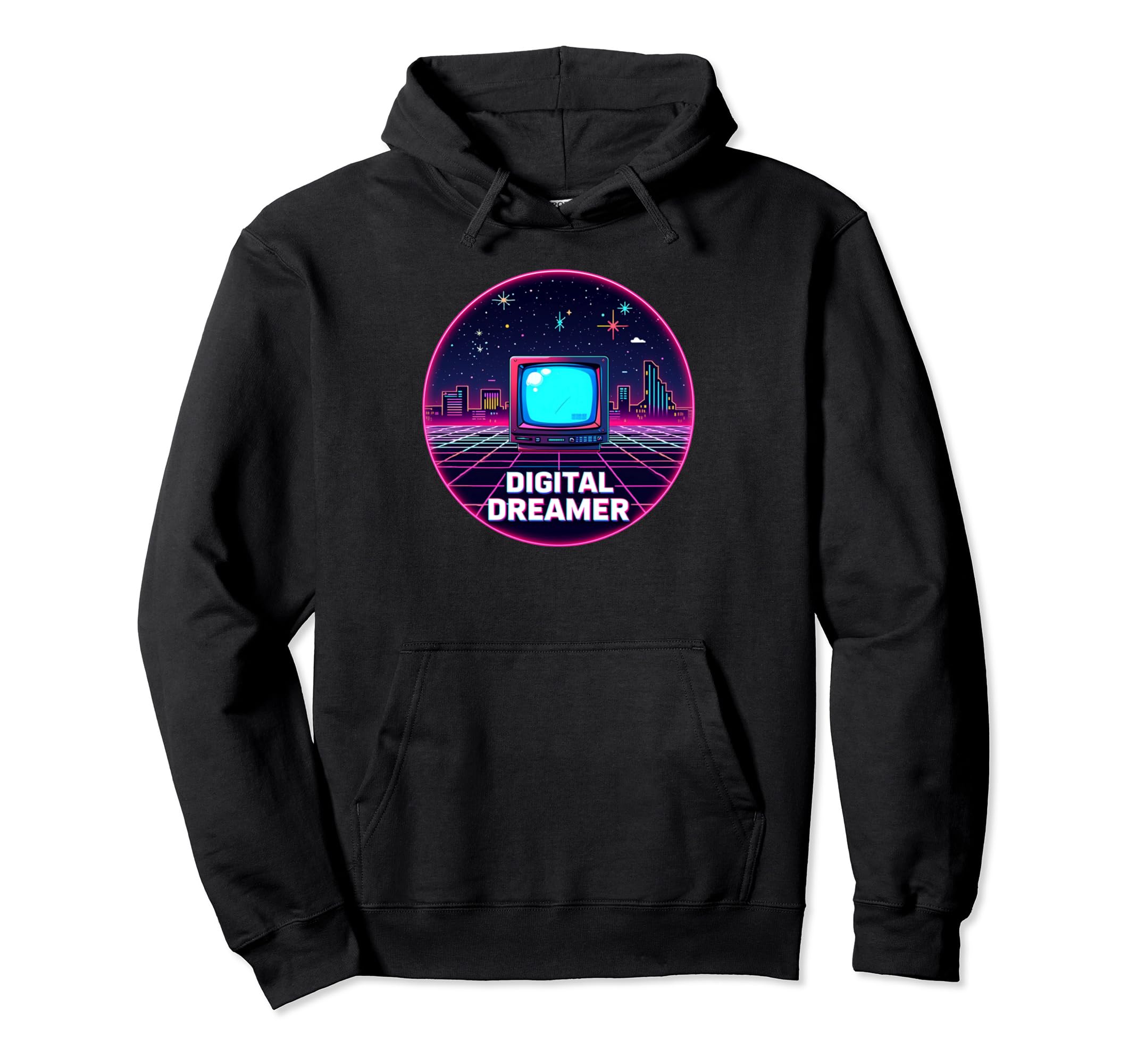 Digital Dreamer Vaporwave 80S Aesthetic Hoodie - Unique Graphic Men Women - T-Shirt, Sweatshirt, Hoodie