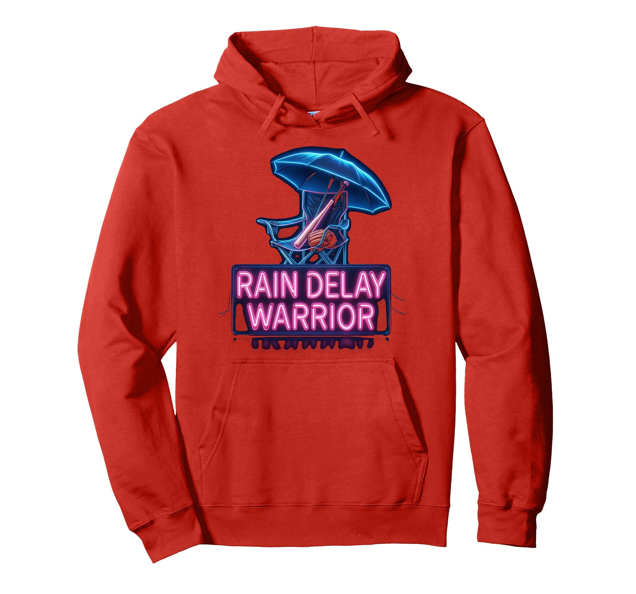 Rain Delay Warrior Baseball Mom Hoodie - Custom Art Print Unisex - T-Shirt, Sweatshirt, Hoodie