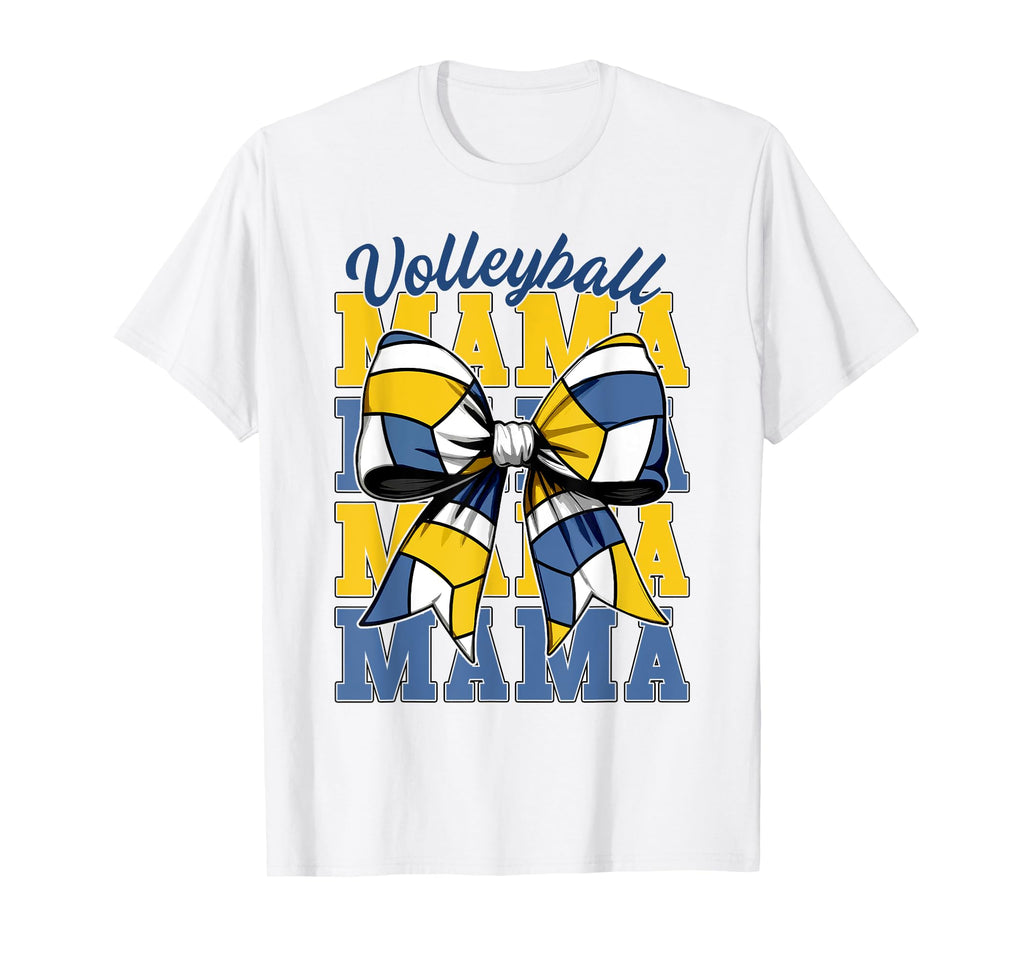 Volleyball Mama Mom Coquette Bow Game T-Shirt - Graphic Print Men Women - T-Shirt, Sweatshirt, Hoodie