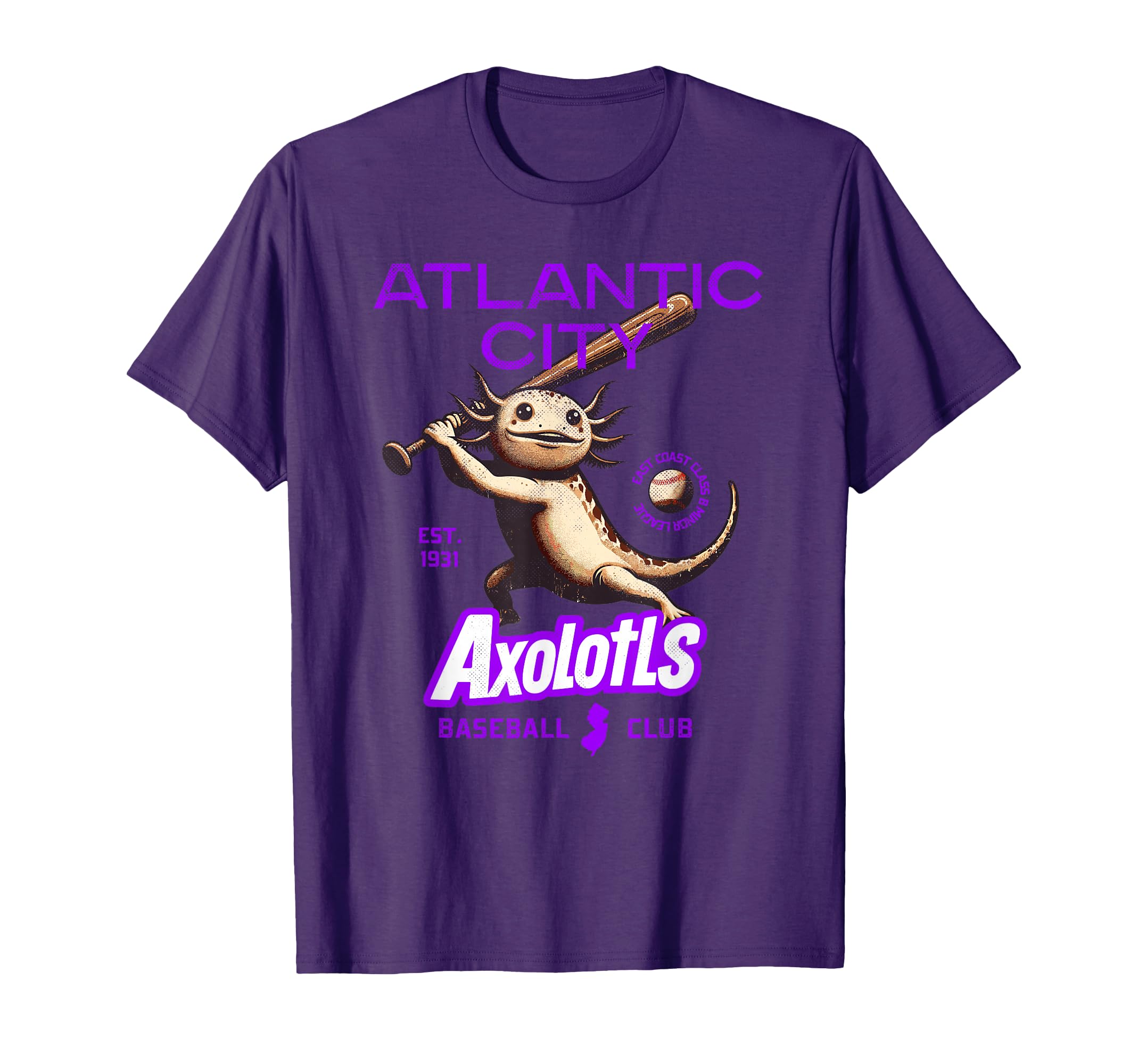 Atlantic City Axolotls Minor League T-Shirt - Minimalist Print for Adults - T-Shirt, Sweatshirt, Hoodie
