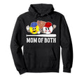 Mom Both Proud Softball Baseball Mom Hoodie - Custom Art Print for Adults - T-Shirt, Sweatshirt, Hoodie