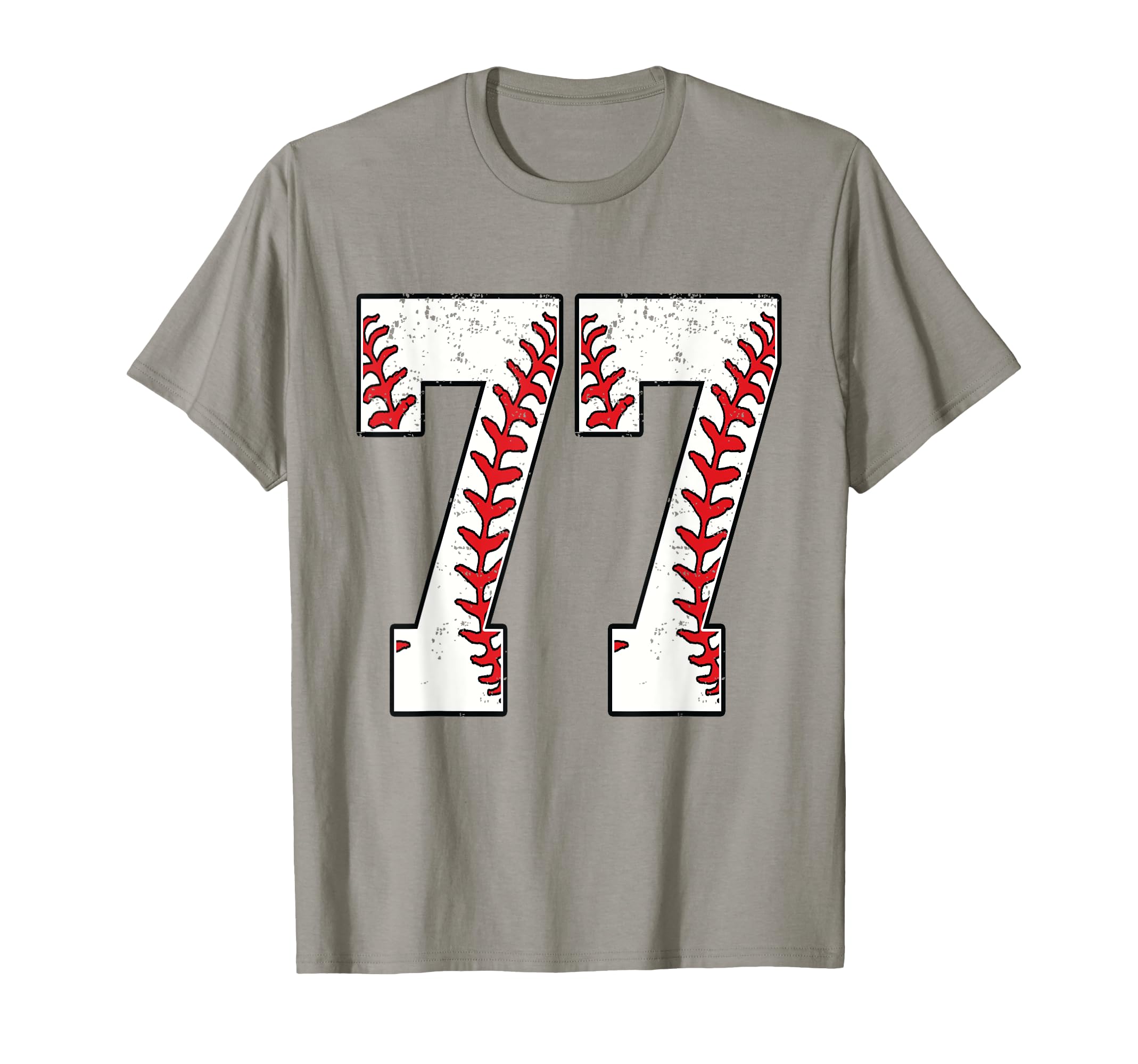 Number 77 Baseball 77 Jersey Number T-Shirt - Aesthetic Graphic for Adults - T-Shirt, Sweatshirt, Hoodie