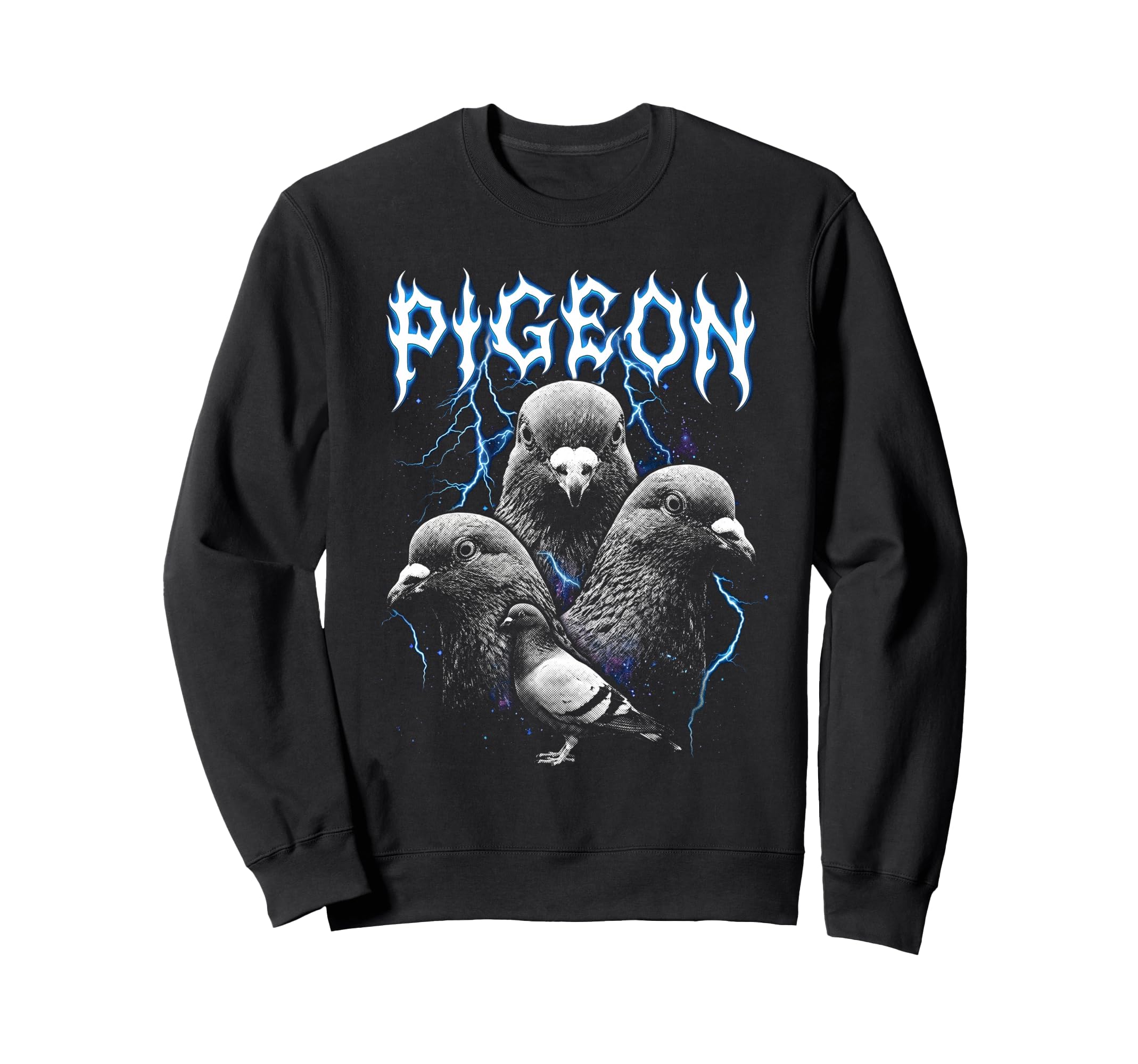 Pigeon 90S Heavy Metal Pigeon Sweatshirt - Minimalist Print Men Women - T-Shirt, Sweatshirt, Hoodie