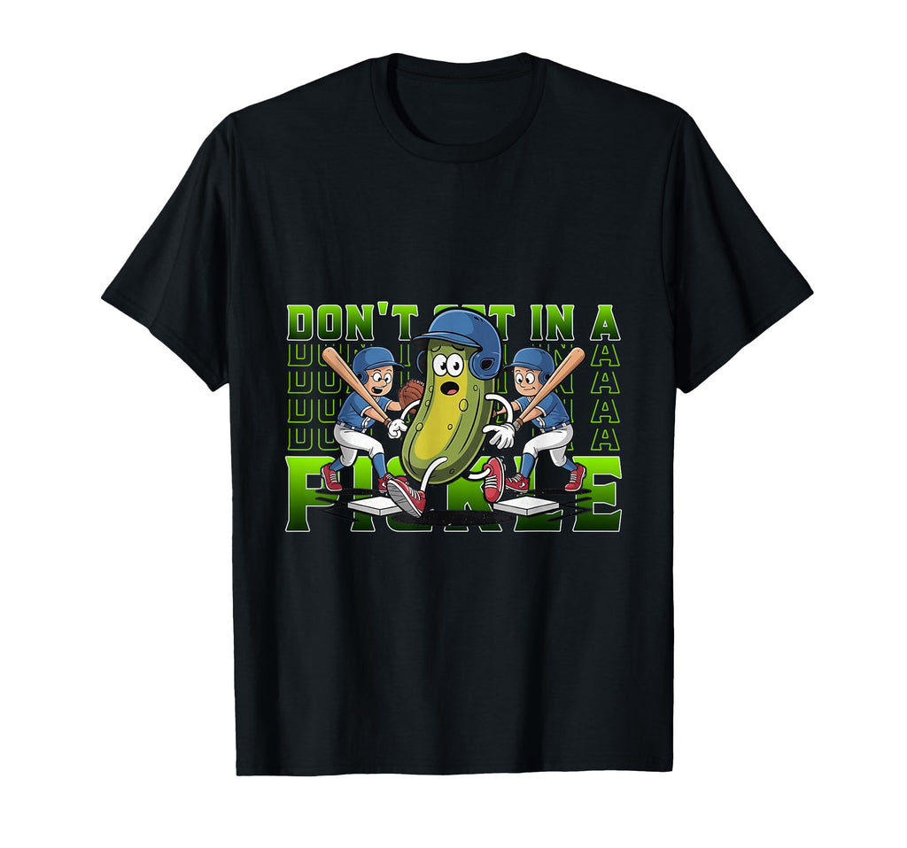 Funny Baseball Pun Dont Get Pickle Game T-Shirt - Aesthetic Graphic Unisex - T-Shirt, Sweatshirt, Hoodie