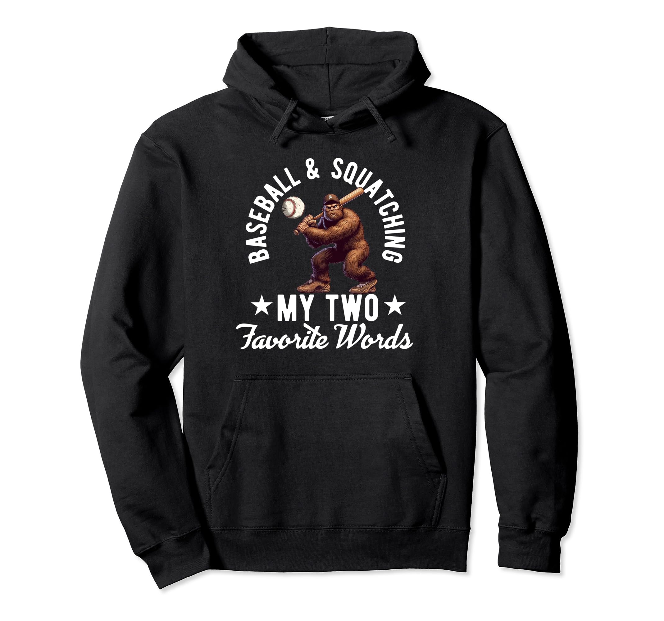 Bigfoot Baseball Dad Sasquatch Hoodie - Aesthetic Graphic for Adults - T-Shirt, Sweatshirt, Hoodie