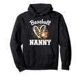 Baseball Nanny Leopard Heart Hoodie - Casual Everyday Wear for Adults - T-Shirt, Sweatshirt, Hoodie
