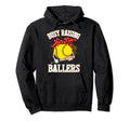 Busy Raising Ballers Softball Hoodie - Streetwear Style for Adults - T-Shirt, Sweatshirt, Hoodie