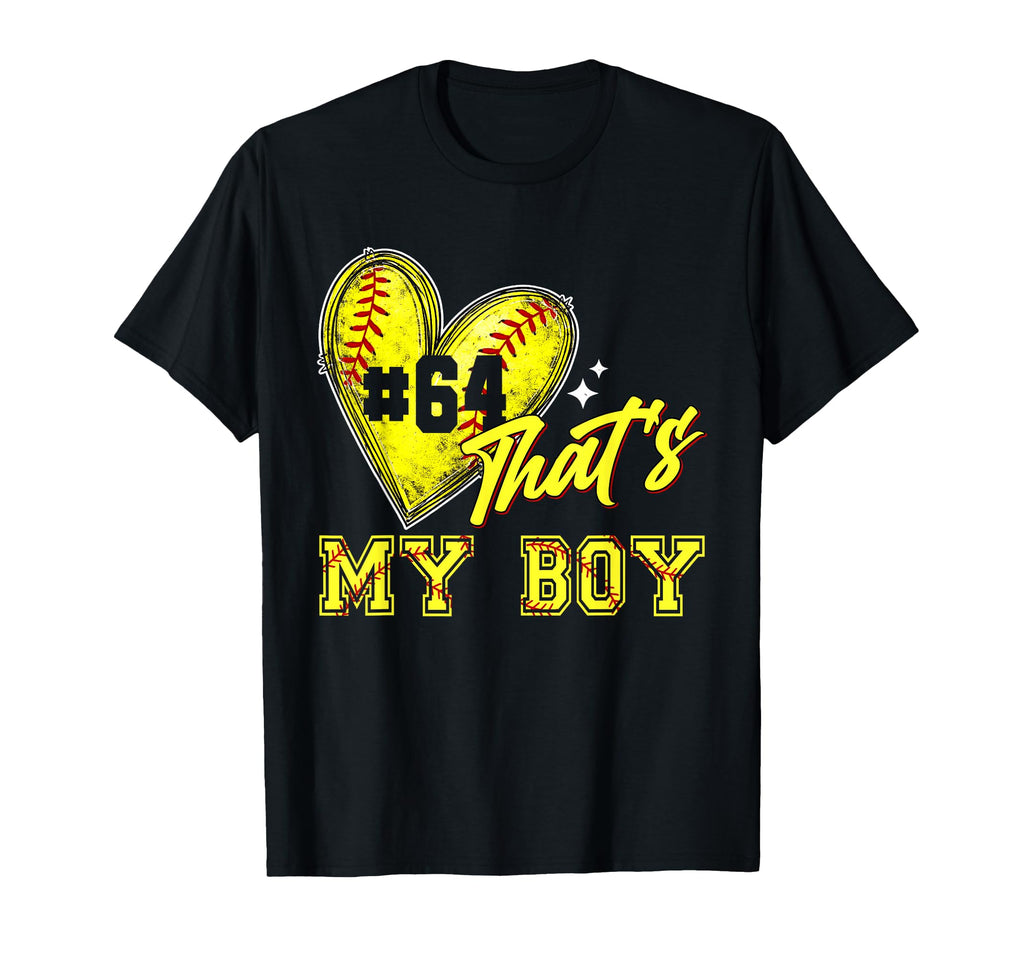 Thats My Jersey Number 63 Softball Mom Dad T-Shirt - Graphic Print Unisex - T-Shirt, Sweatshirt, Hoodie