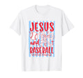 Jesus And Baseball Coquette Bow T-Shirt - Custom Art Print Unisex - T-Shirt, Sweatshirt, Hoodie