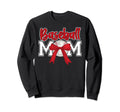 Baseball Mom Bow Tie Mothers Day Sweatshirt - Novelty Apparel Men Women - T-Shirt, Sweatshirt, Hoodie