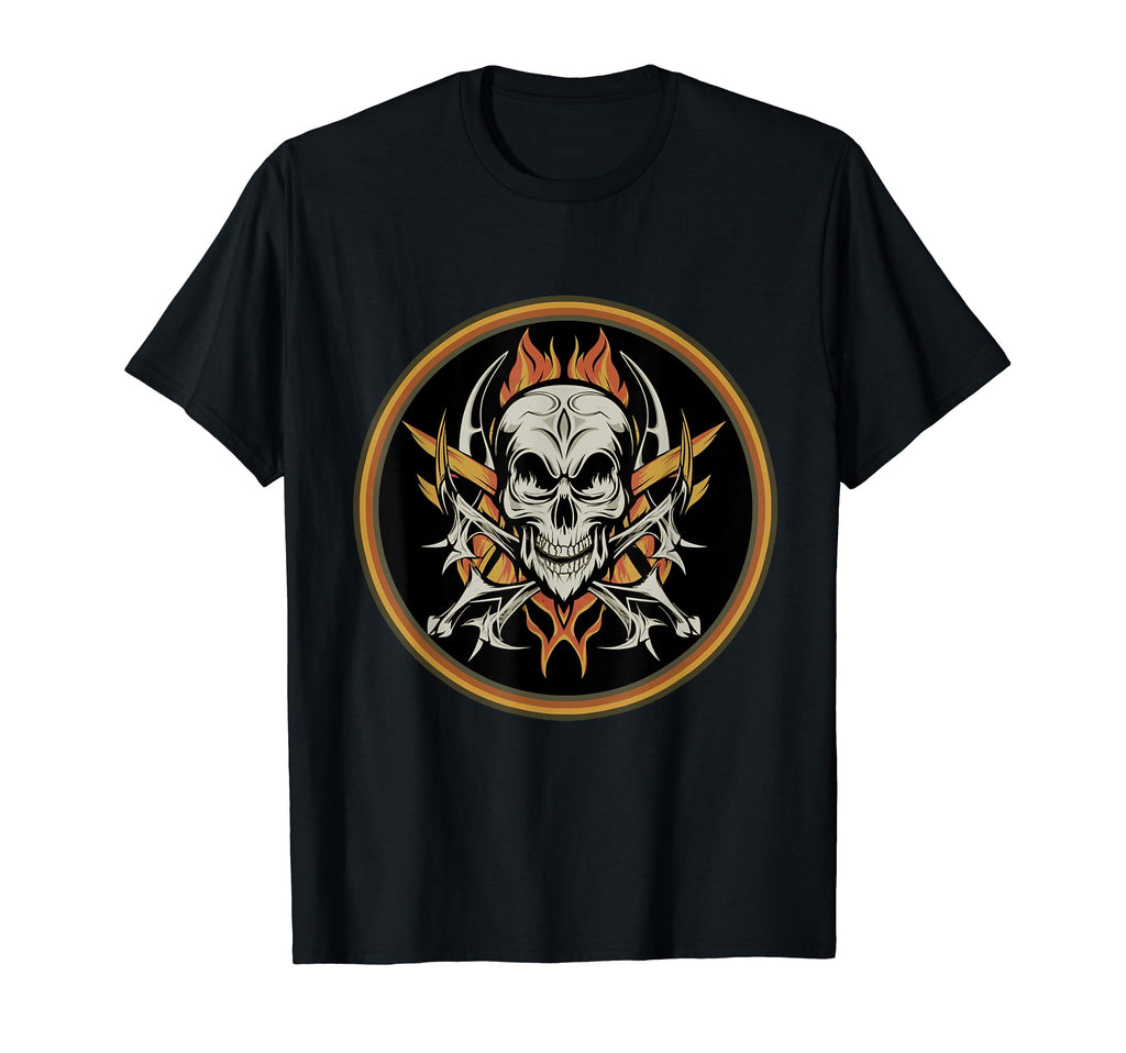 Skull Pirate Rock Grunge Band Biker T-Shirt - Streetwear Style for Adults - T-Shirt, Sweatshirt, Hoodie