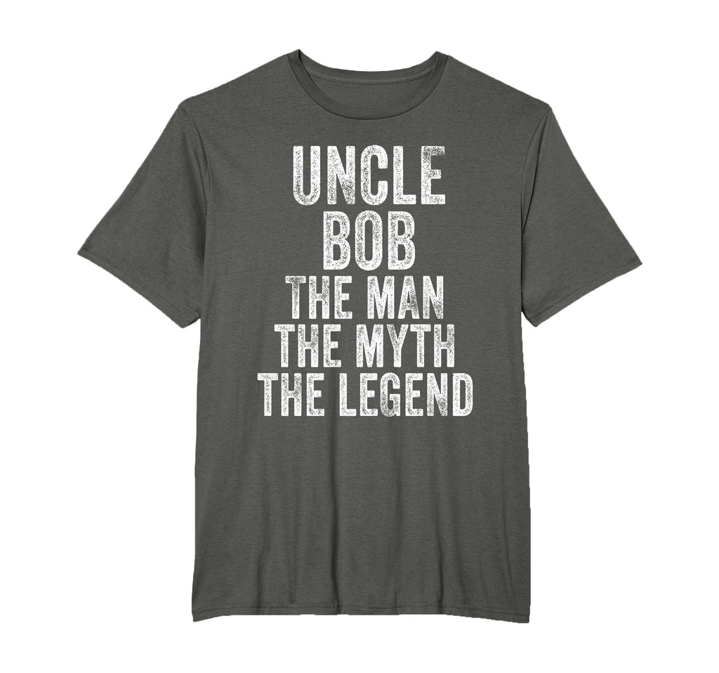 Uncle Bob Myth Legend Dad Distressed T-Shirt - Trendy Graphic for Adults - T-Shirt, Sweatshirt, Hoodie