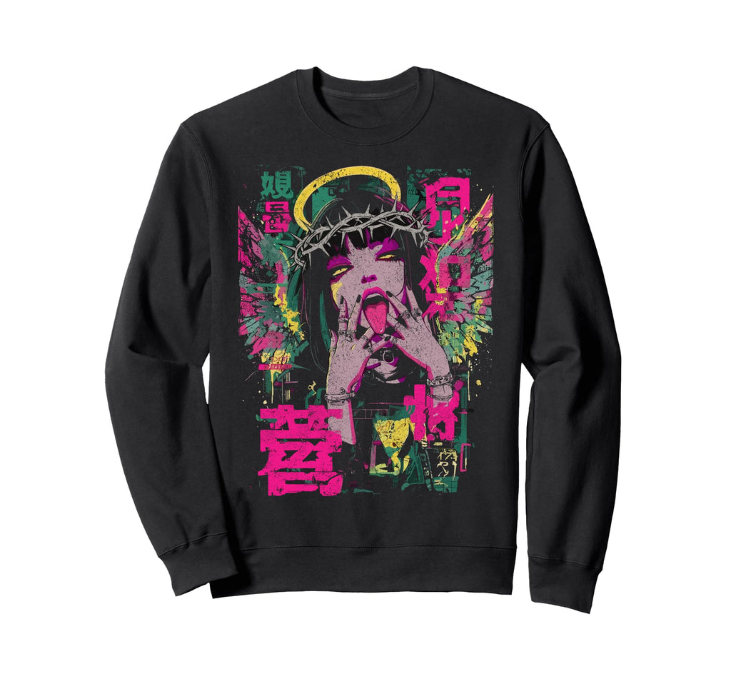Japanese Streetwear Anime Gothic Sweatshirt - Aesthetic Graphic Men Women - T-Shirt, Sweatshirt, Hoodie