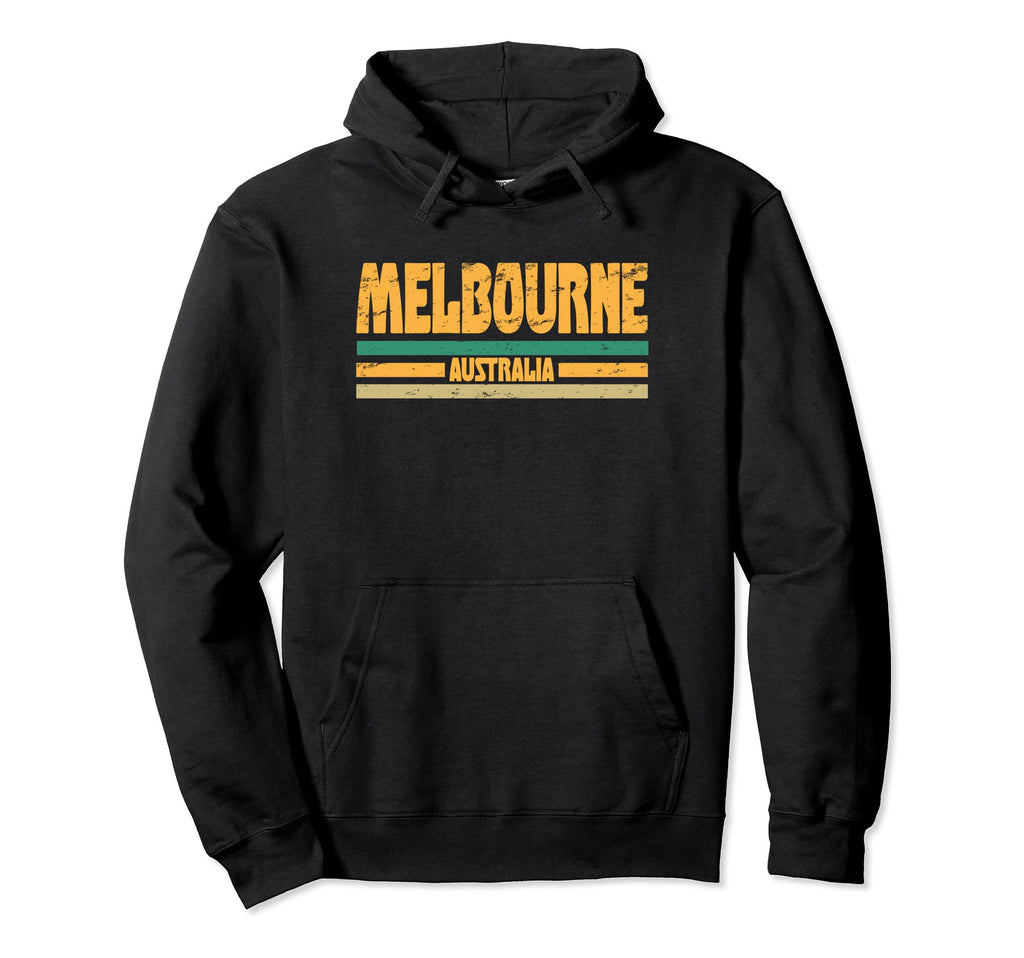 Melbourne Australia Distressed Hoodie - Custom Art Print for Adults - T-Shirt, Sweatshirt, Hoodie