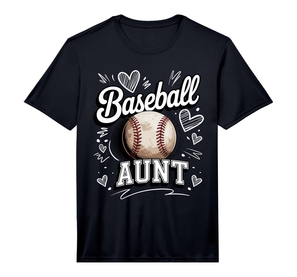 Mens Baseball Aunt Heart Doodle Game T-Shirt - Aesthetic Graphic Unisex - T-Shirt, Sweatshirt, Hoodie