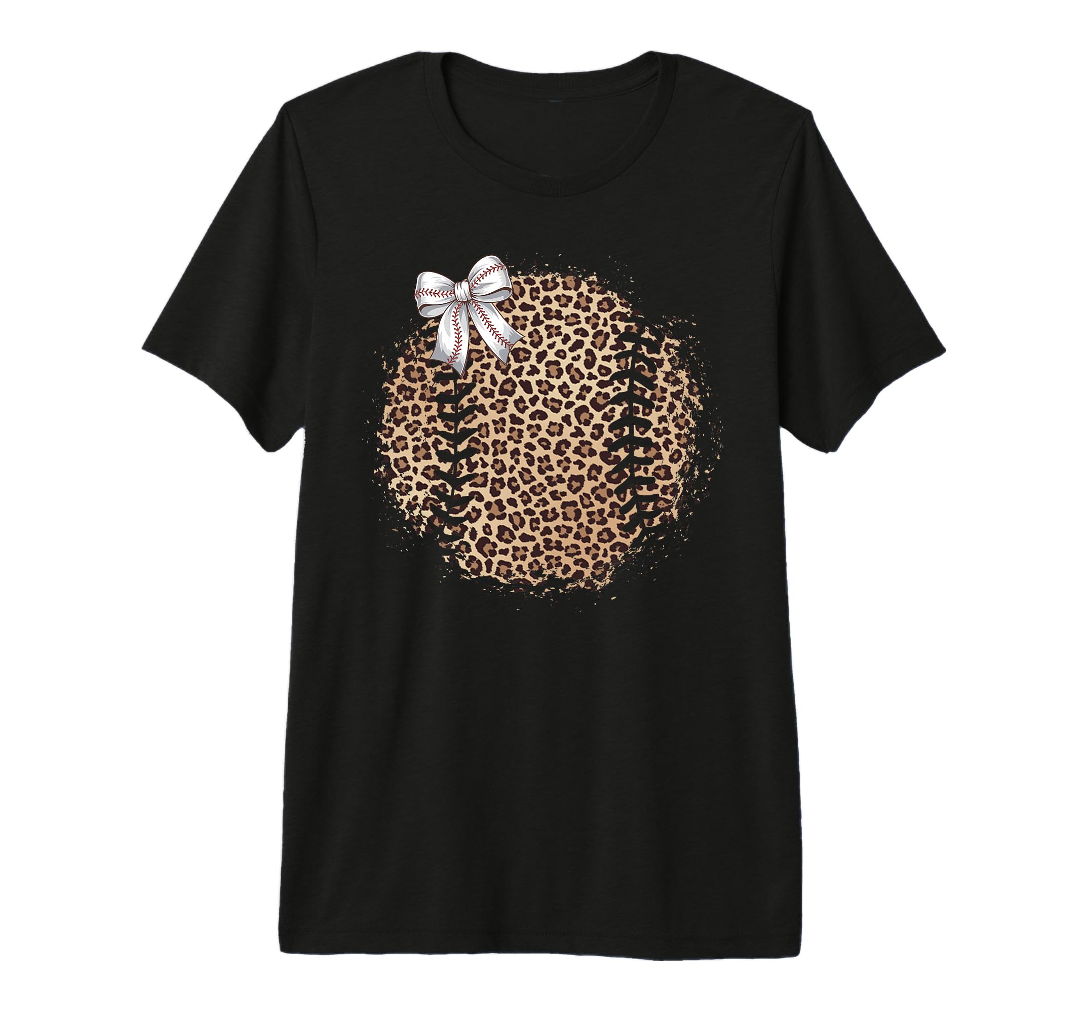 Baseball Mom Leopard Coquette Bow T-Shirt - Trendy Graphic Men Women - T-Shirt, Sweatshirt, Hoodie