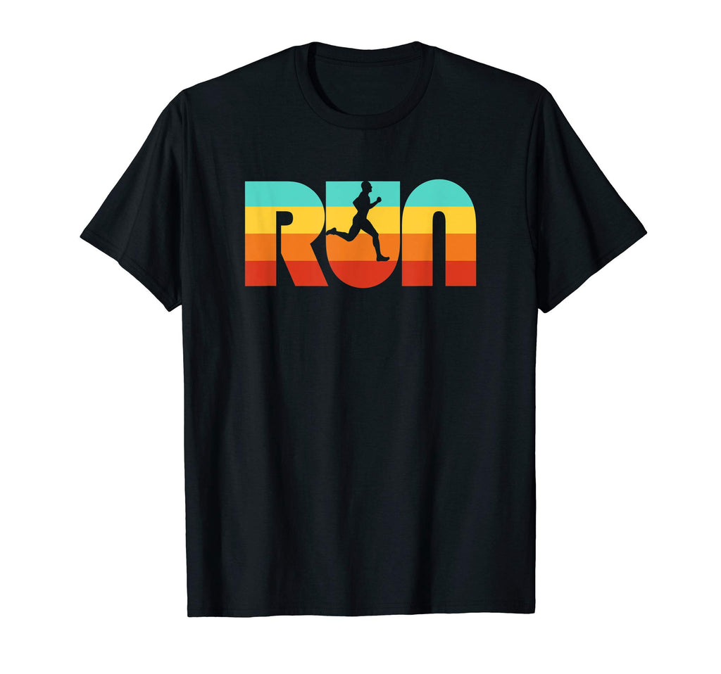 Run 70S Color Typography Runner T-Shirt - Custom Art Print for Adults - T-Shirt, Sweatshirt, Hoodie