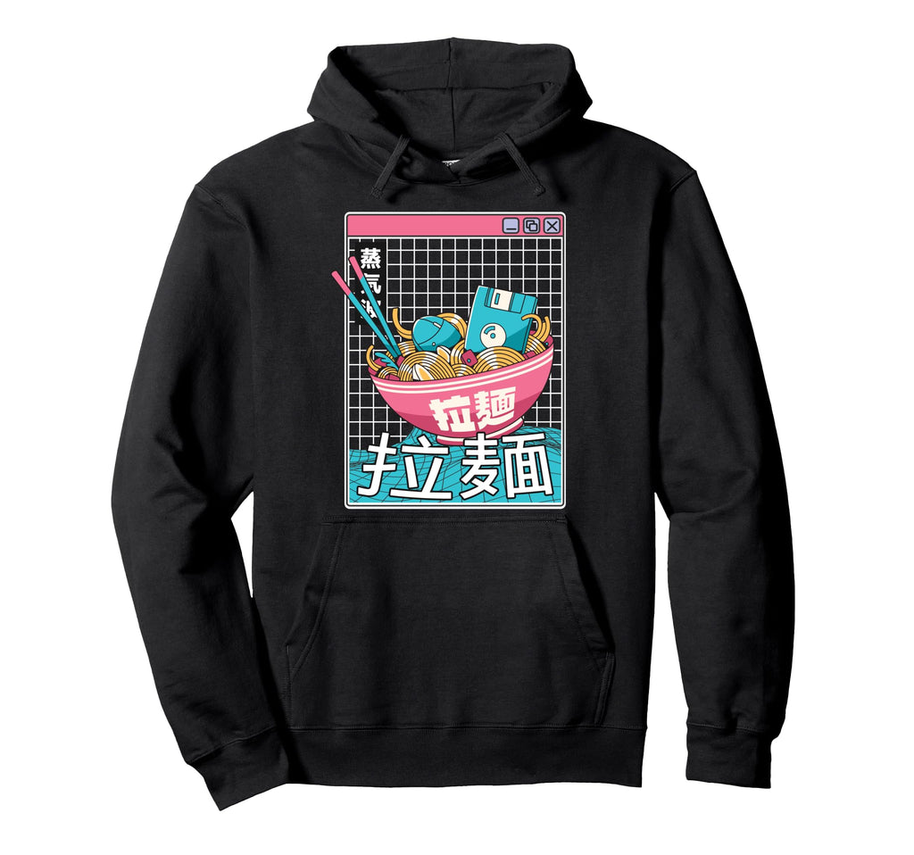 Ramen Noodles Bowl Kawaii Weirdcore Hoodie - Trendy Graphic Men Women - T-Shirt, Sweatshirt, Hoodie