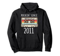 Rockin Since 2011 Cassette Tape 11Th Hoodie - Unique Graphic Men Women - T-Shirt, Sweatshirt, Hoodie