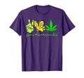 Funny Peace Love Cannabis T-Shirt - Minimalist Print Men Women - T-Shirt, Sweatshirt, Hoodie