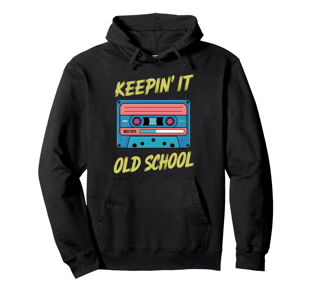 Old School Hip Hop 80S 90S Cassette Tape Hoodie - Trendy Graphic Unisex - T-Shirt, Sweatshirt, Hoodie