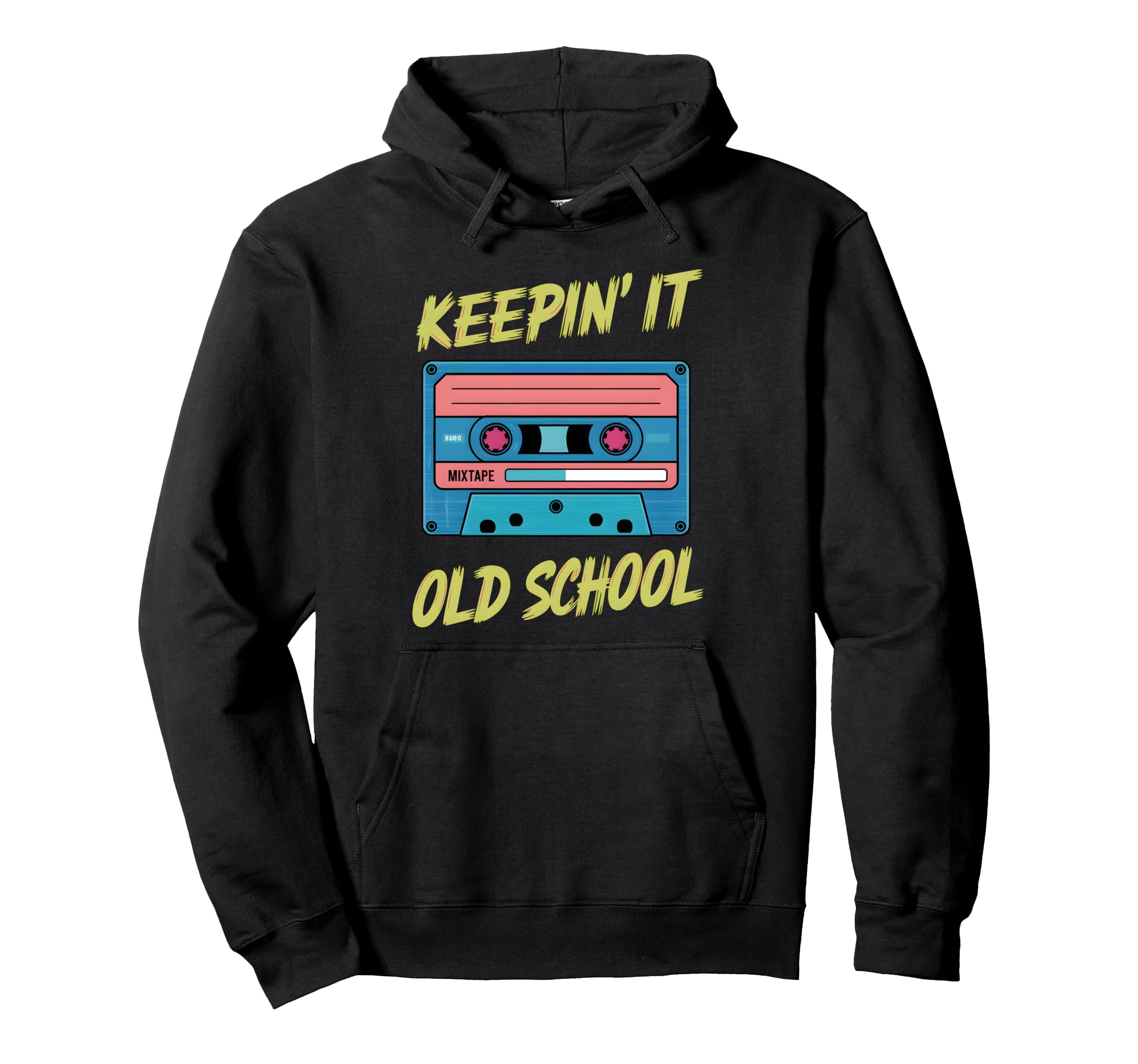 Old School Hip Hop 80S 90S Cassette Tape Hoodie - Trendy Graphic Unisex - T-Shirt, Sweatshirt, Hoodie